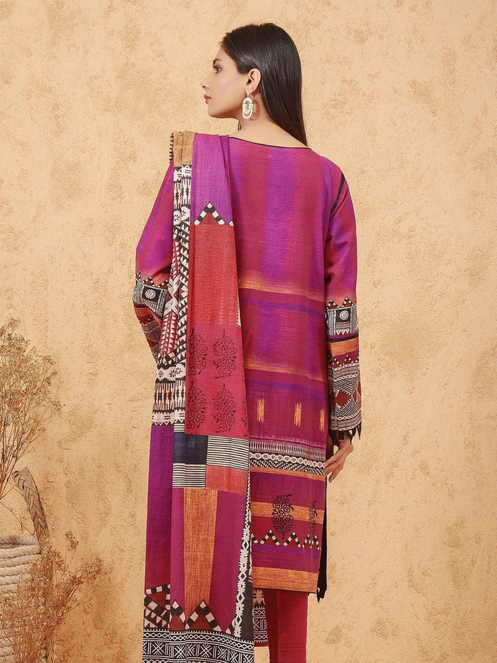 EWU21V11-21758 Unstitched Magenta Embroidered Viscose 3 Piece