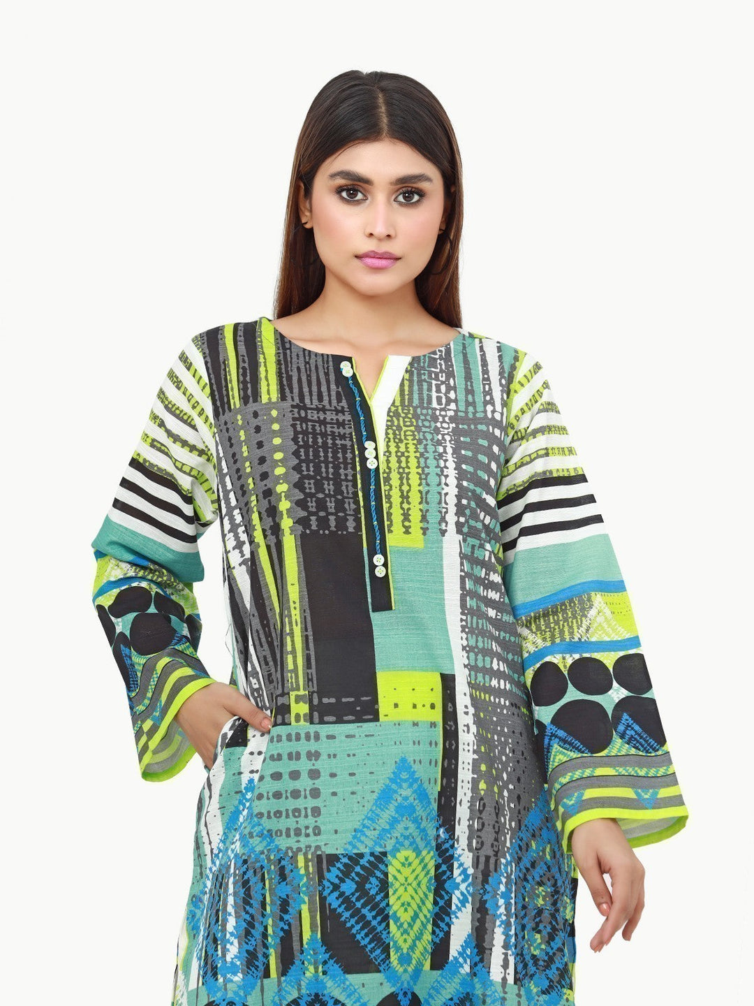 Pret 1Pc Printed Khaddar Shirt - EWTKA22-68582