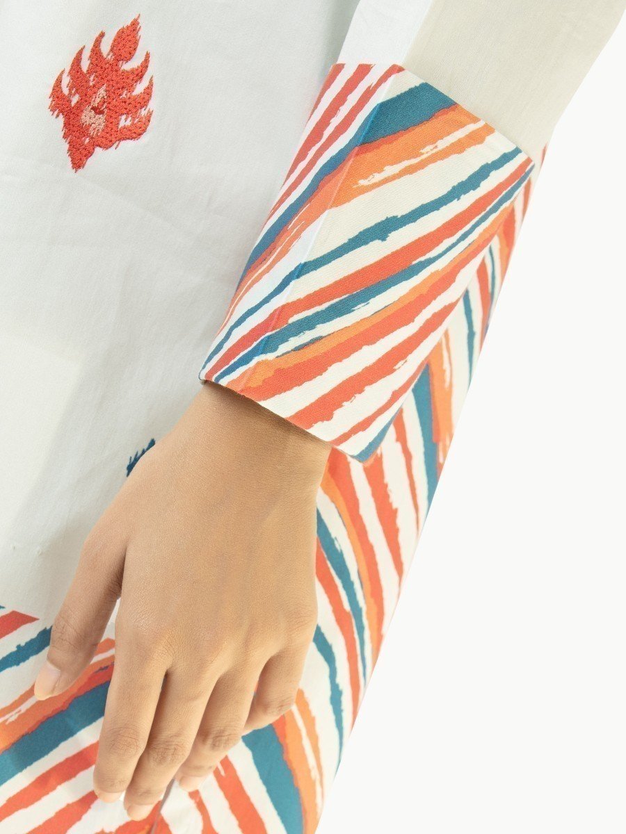Pret 1Pc Embroidered Cambric Shirt - EWTKE22-67881