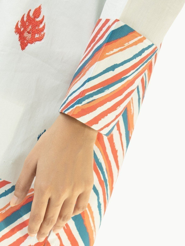 Pret 1Pc Embroidered Cambric Shirt - EWTKE22-67881