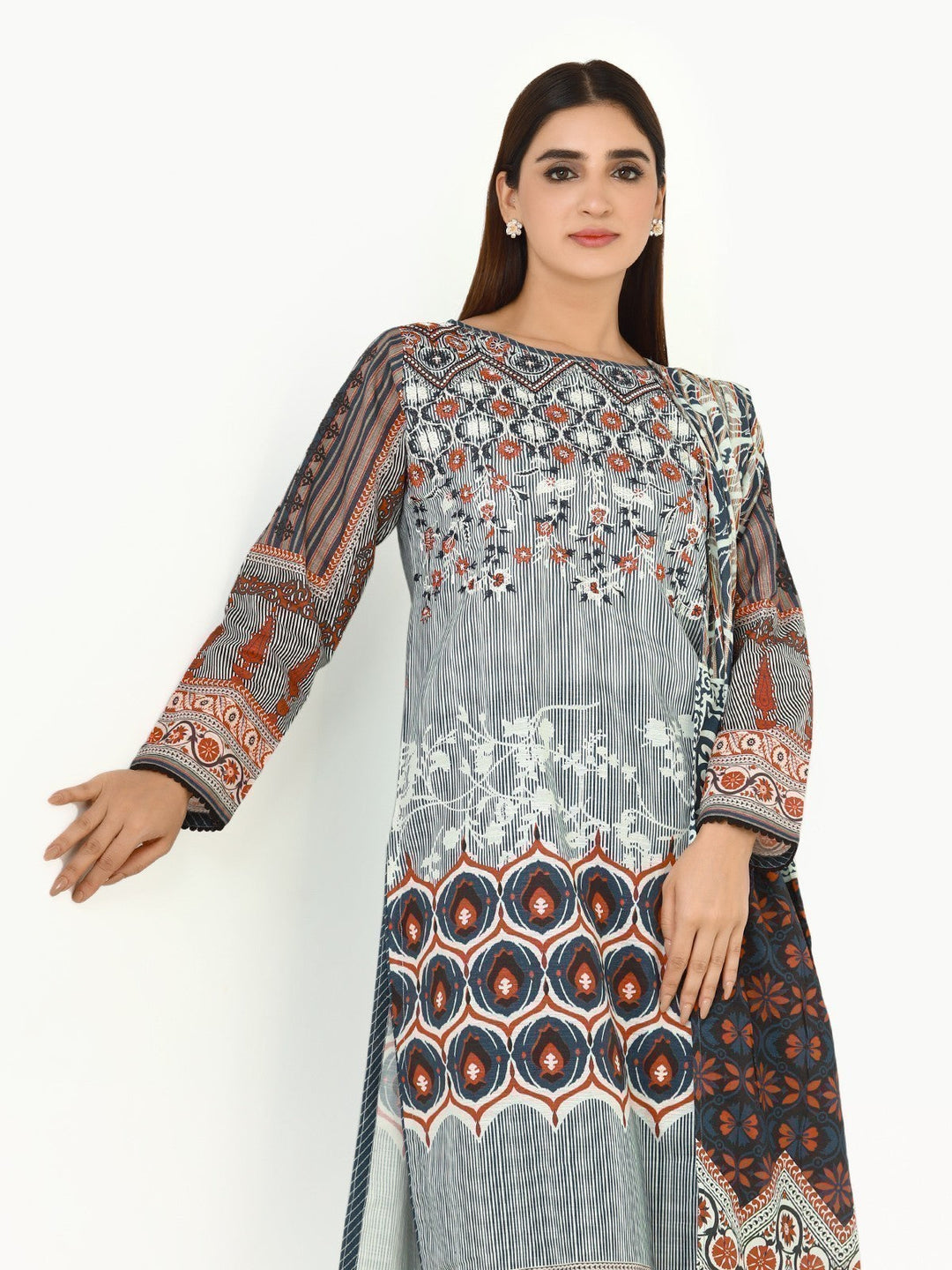 Pret 3Pc Embroidered White Suit - EWTKE22-67908 (3P)