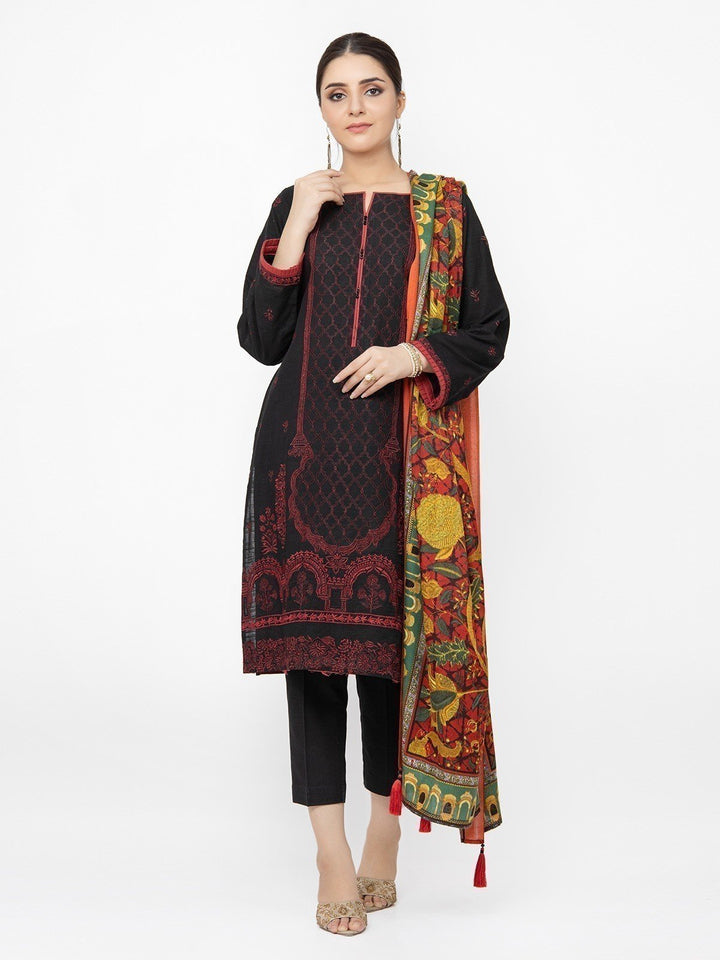 Pret 3Pc Embroidered Black Suit - EWTKE22-68076 (3P)