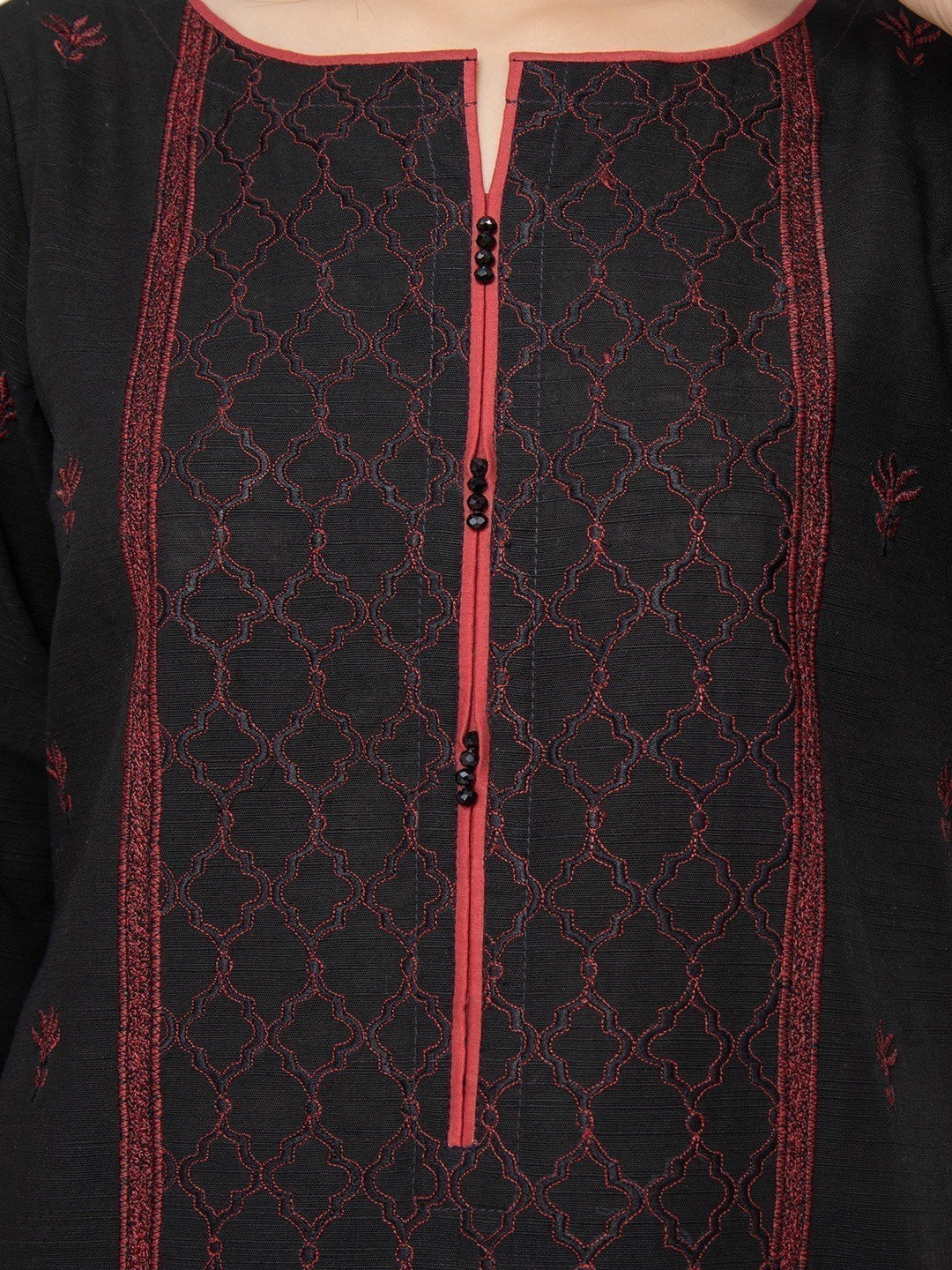 Pret 3Pc Embroidered Black Suit - EWTKE22-68076 (3P)
