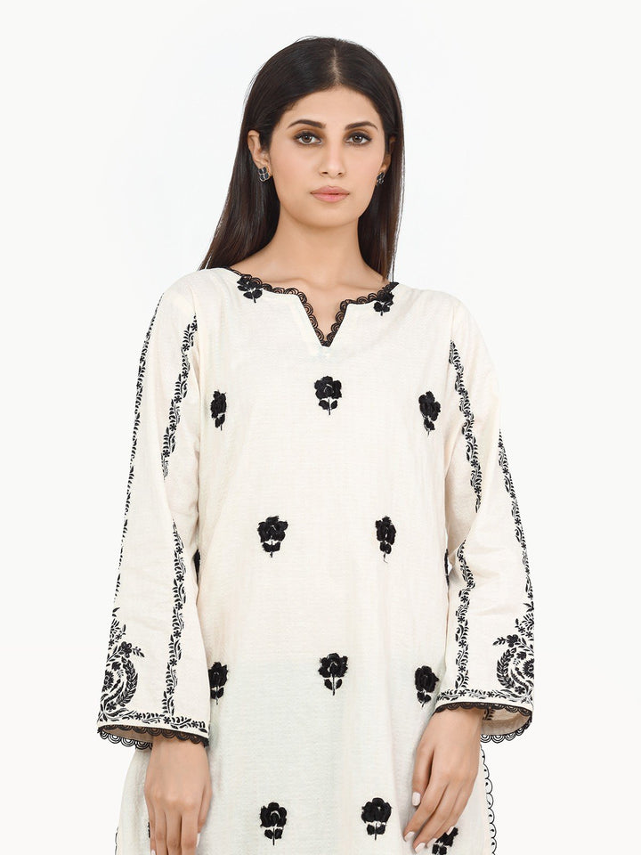 Pret 1Pc Embroidered Dobby Shirt - EWTKE22-68083