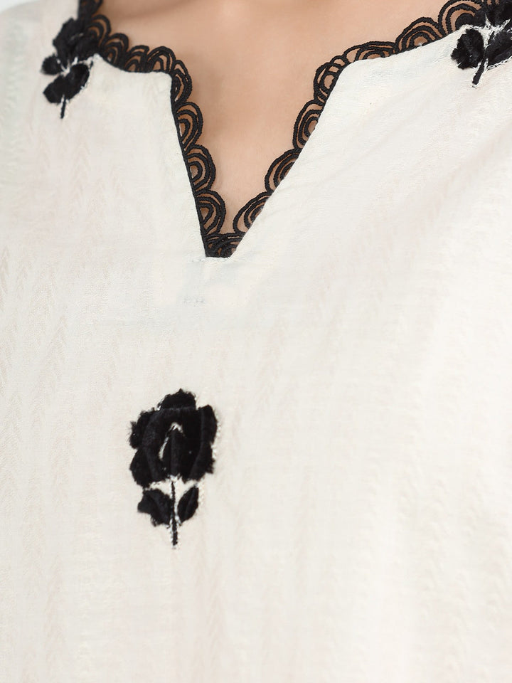 Pret 1Pc Embroidered Dobby Shirt - EWTKE22-68083