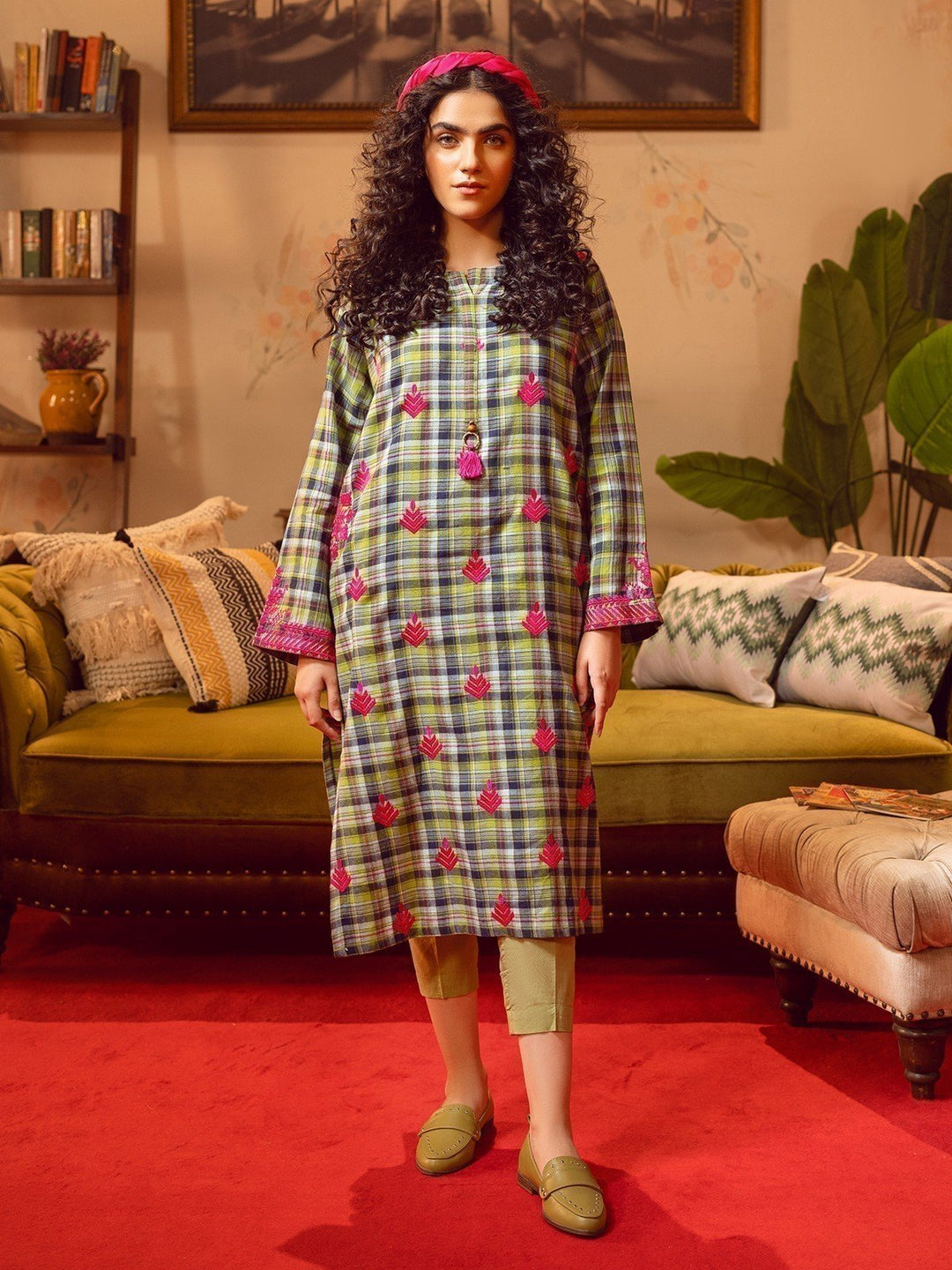 Pret 1Pc Embroidered Yarn Dyed Shirt - EWTKE22-68449
