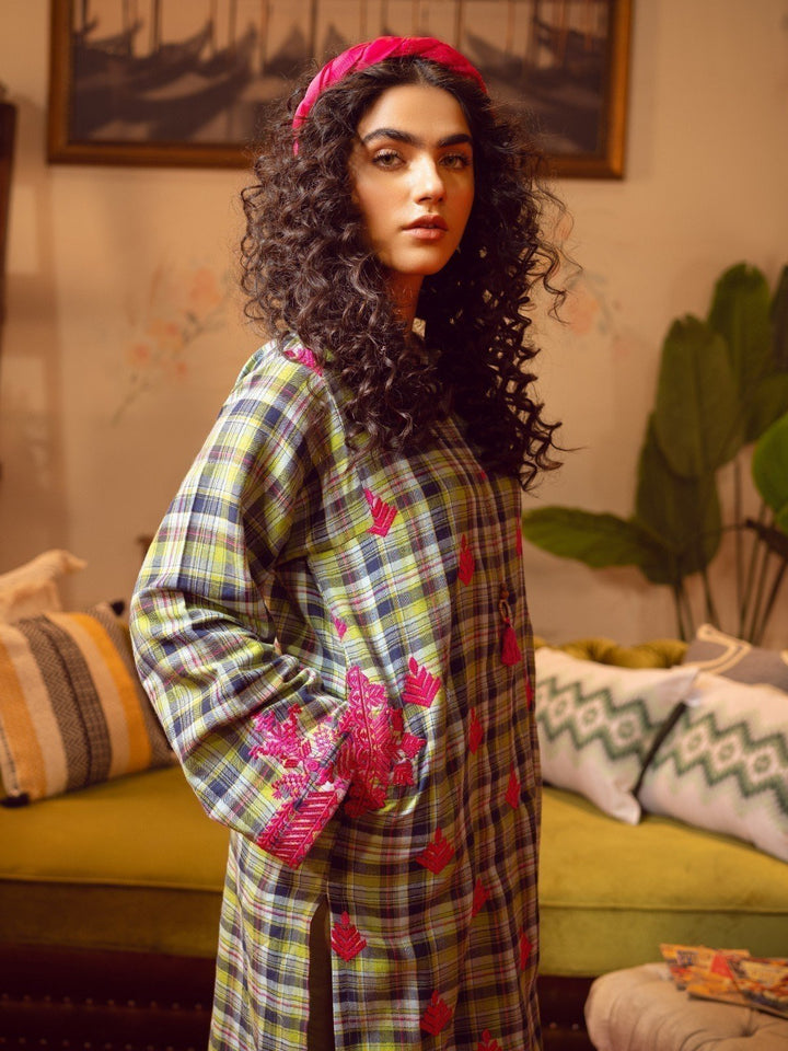 Pret 1Pc Embroidered Yarn Dyed Shirt - EWTKE22-68449