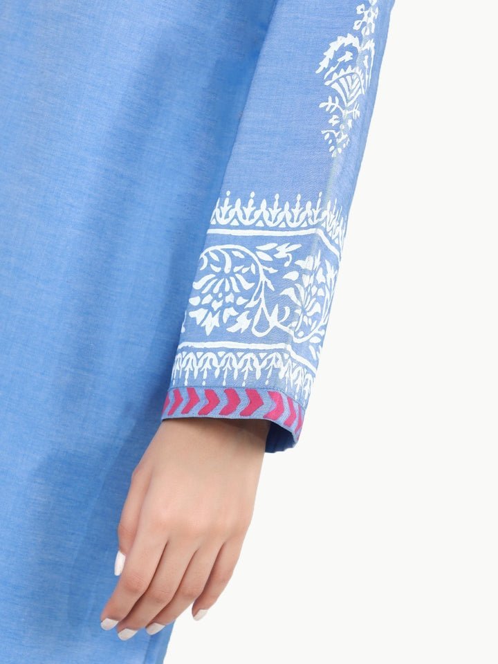 Pret 1Pc Printed Chambray Shirt - EWTKP22-68423