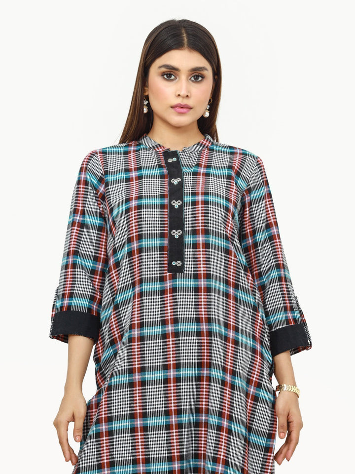 Pret 1PC Printed Yarn Dyed Shirt  - EWTKP22-68439