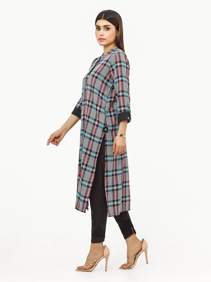 Pret 1PC Printed Yarn Dyed Shirt  - EWTKP22-68439