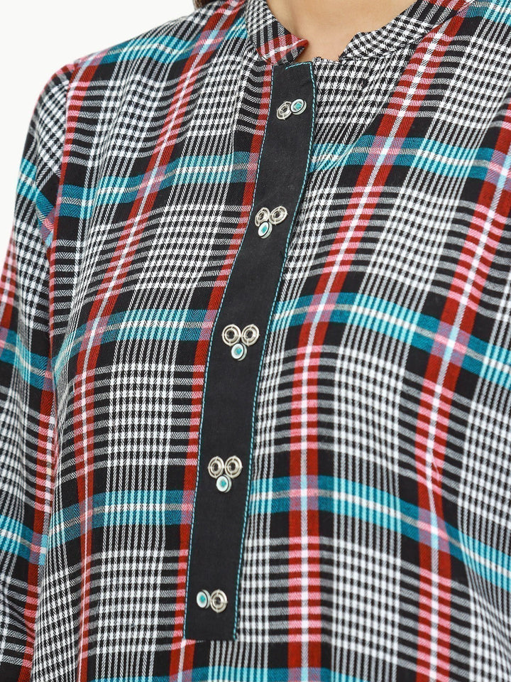 Pret 1PC Printed Yarn Dyed Shirt  - EWTKP22-68439