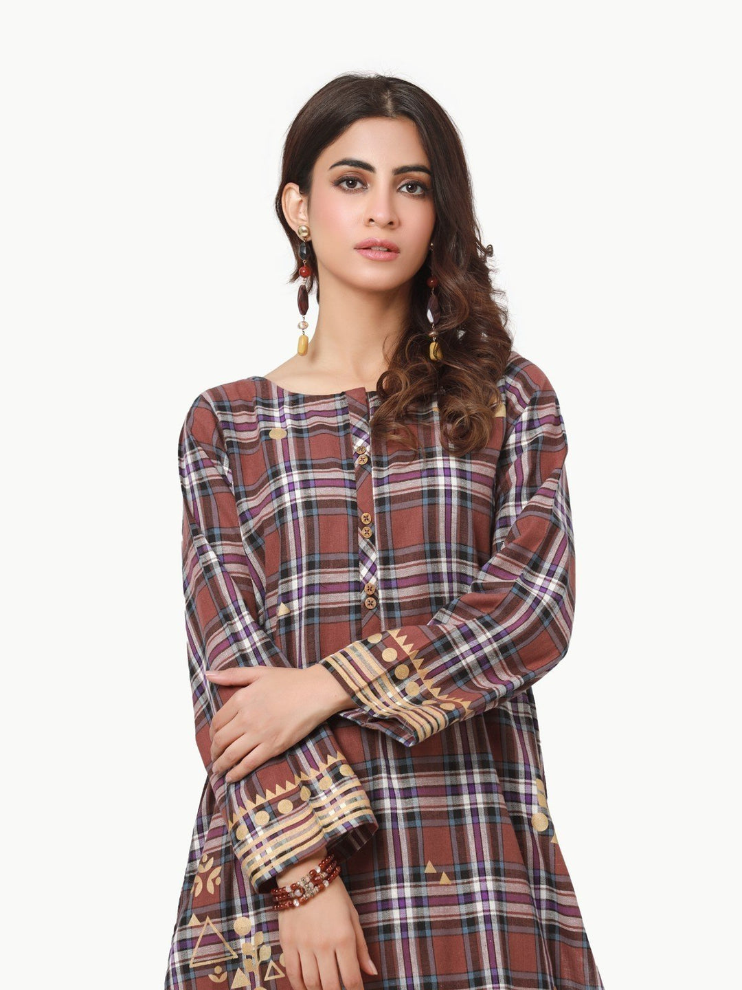 Pret 1Pc Printed Yarn Dyed Shirt - EWTKP22-68448