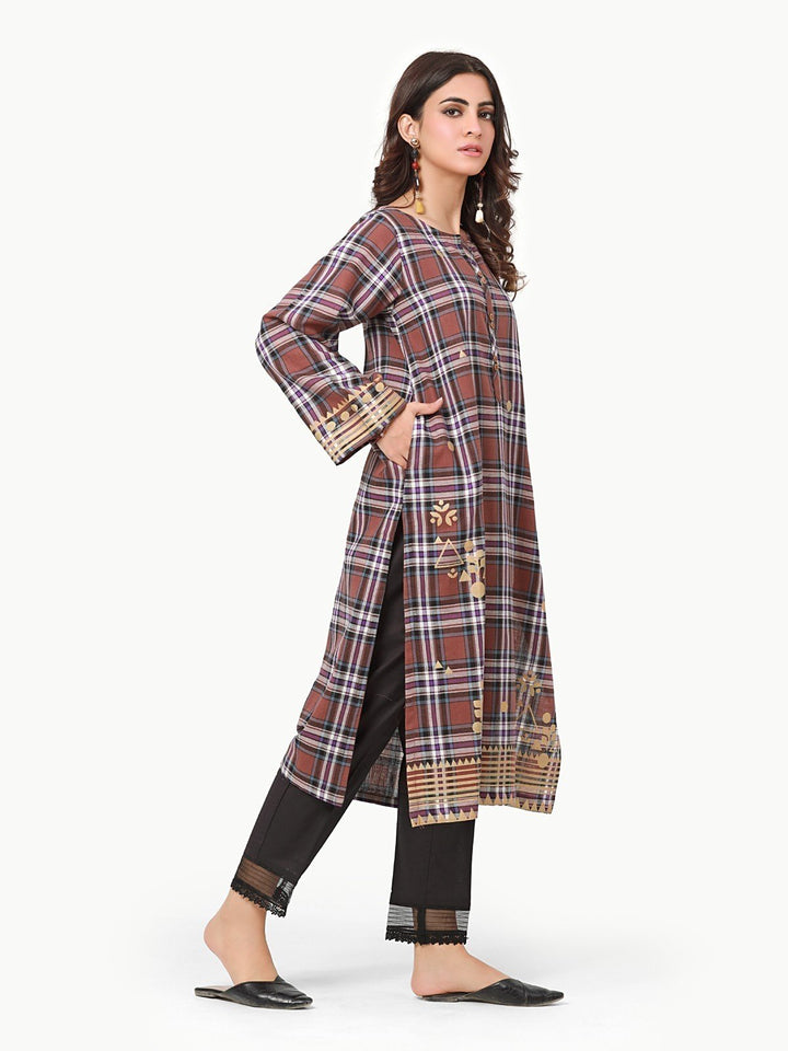 Pret 1Pc Printed Yarn Dyed Shirt - EWTKP22-68448