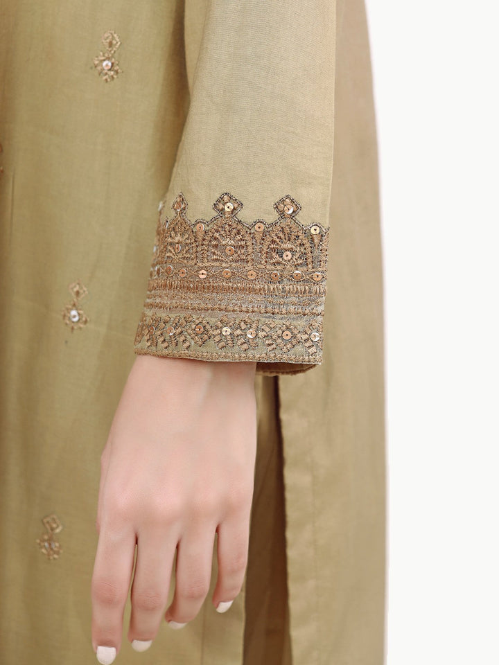 Pret 2Pc Embroidered Cambric Shirt Trouser - EWTKE22-67996ST