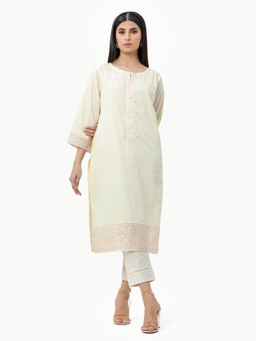 Pret 1Pc Embroidered Cambric Shirt - EWTKE22-68252