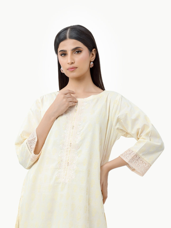 Pret 1Pc Embroidered Cambric Shirt - EWTKE22-68252