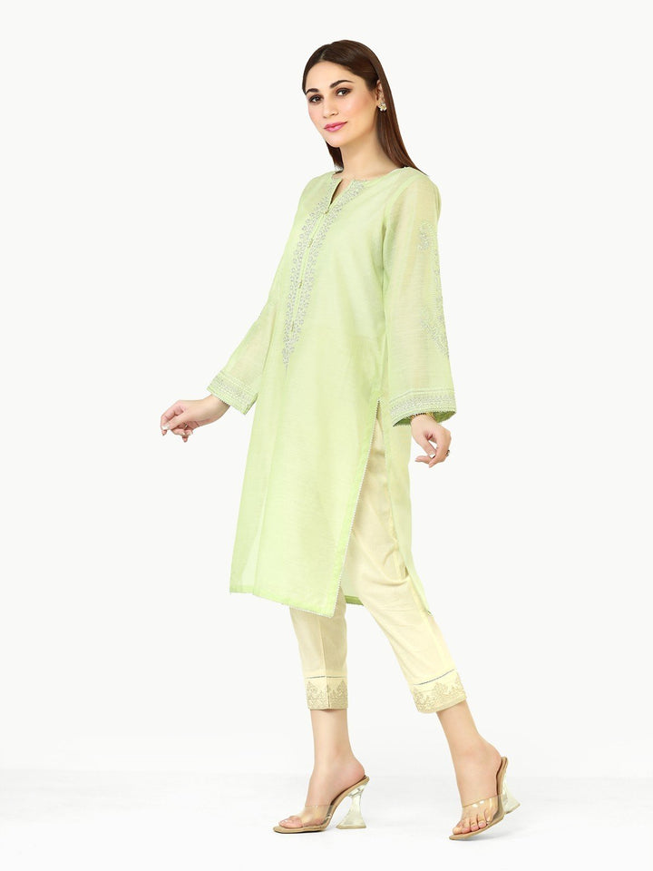 Pret 1Pc Embroidered Chanderi Shirt - EWTKE22-68392S