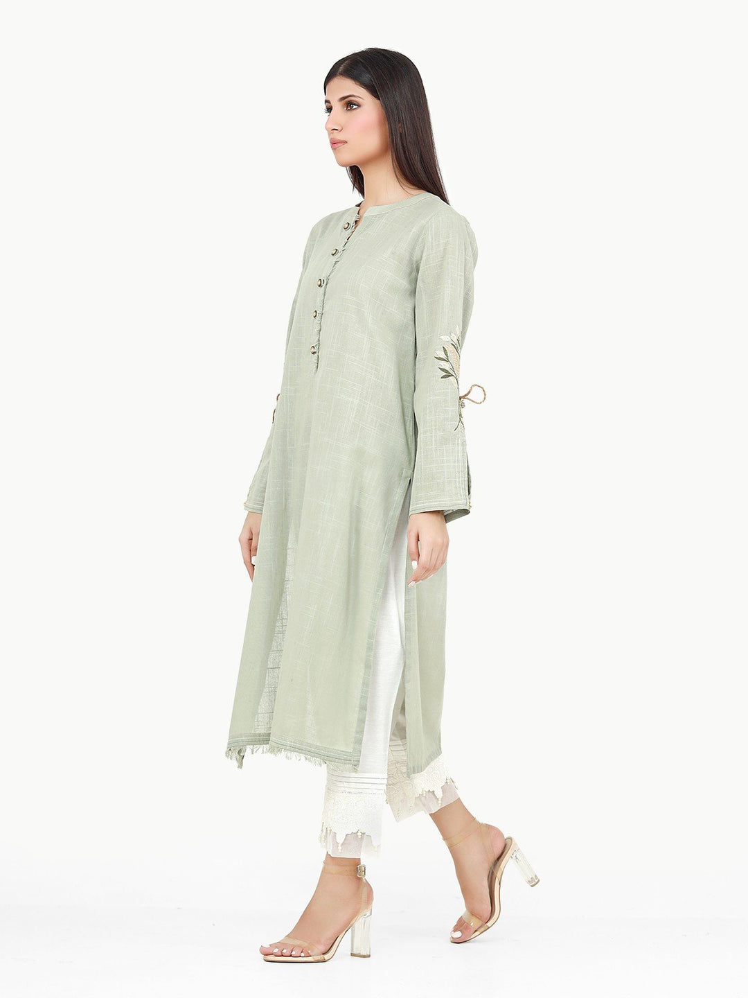 Pret 1Pc Embroidered Cotton Slub Shirt - EWTKE22-68416