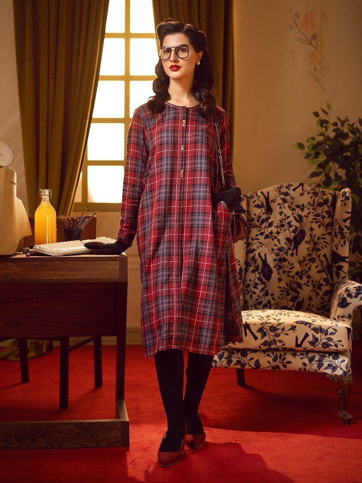 Pret 1Pc Embroidered Yarn Dyed Shirt - EWTKE22-68445