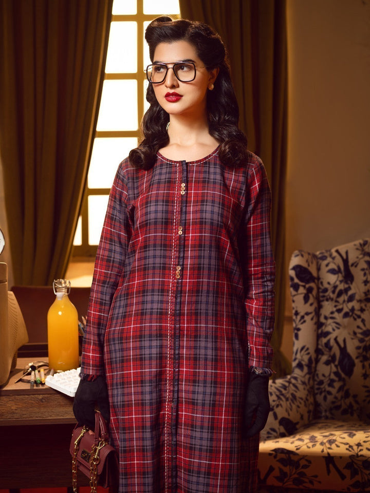 Pret 1Pc Embroidered Yarn Dyed Shirt - EWTKE22-68445