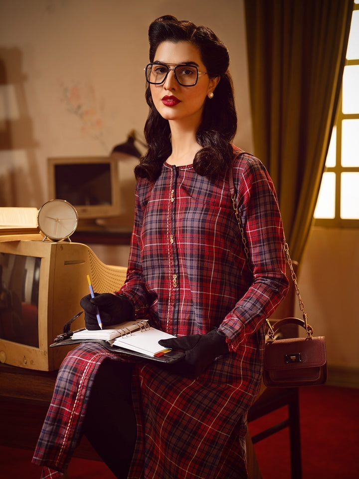 Pret 1Pc Embroidered Yarn Dyed Shirt - EWTKE22-68445