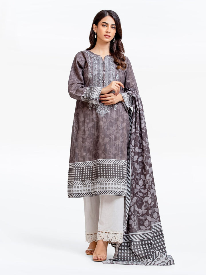 Pret 2Pc Embroidered Khaddar Shirt Dupatta - EWTKE22-68602SD