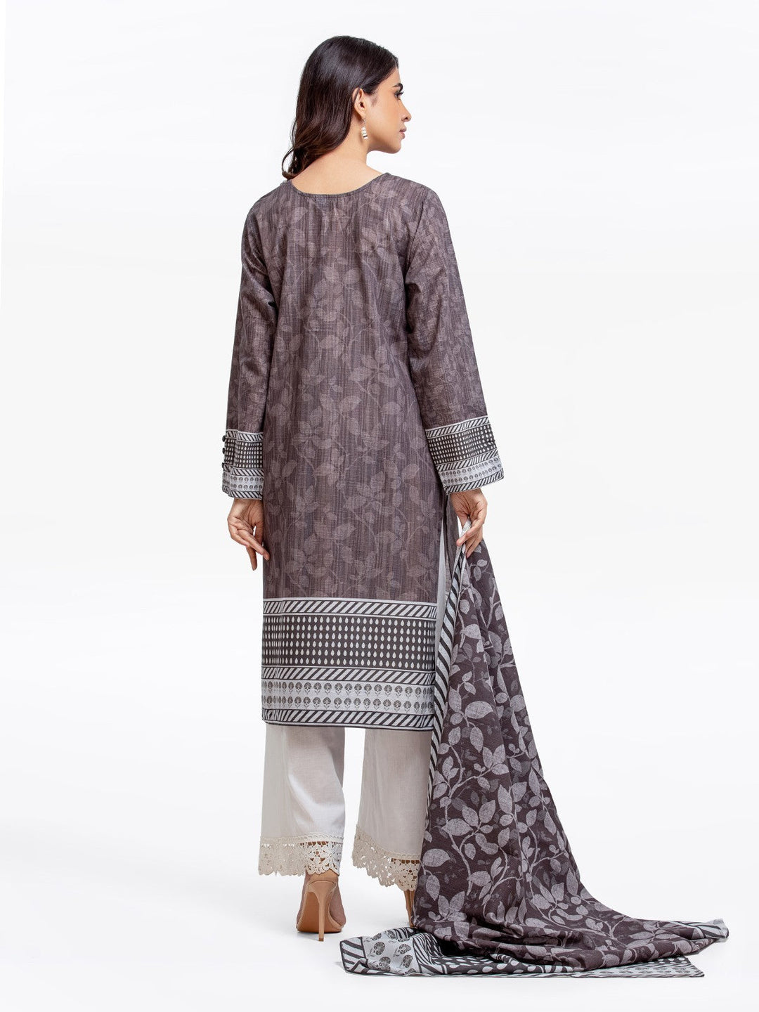 Pret 2Pc Embroidered Khaddar Shirt Dupatta - EWTKE22-68602SD