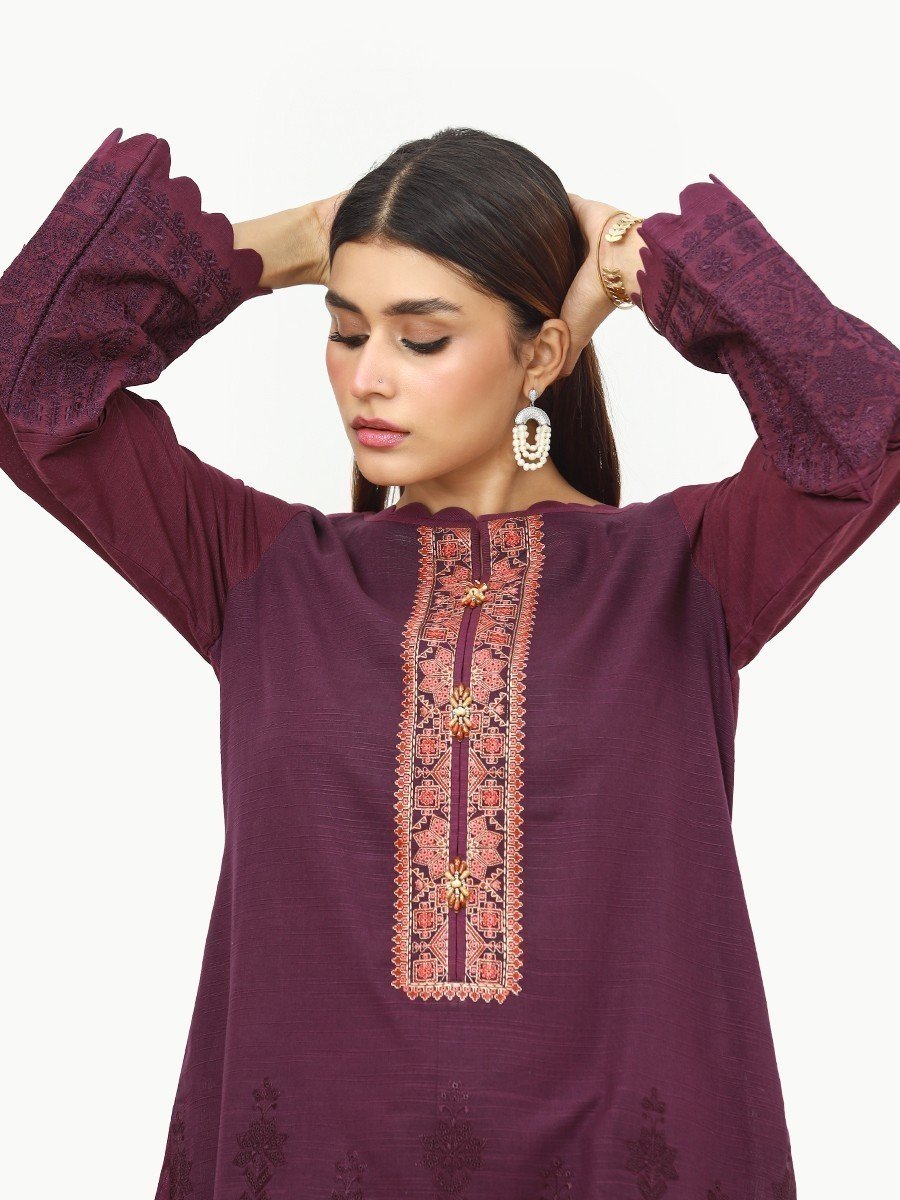 Pret 1Pc Embroidered Khaddar Shirt - EWTKE22-68672S