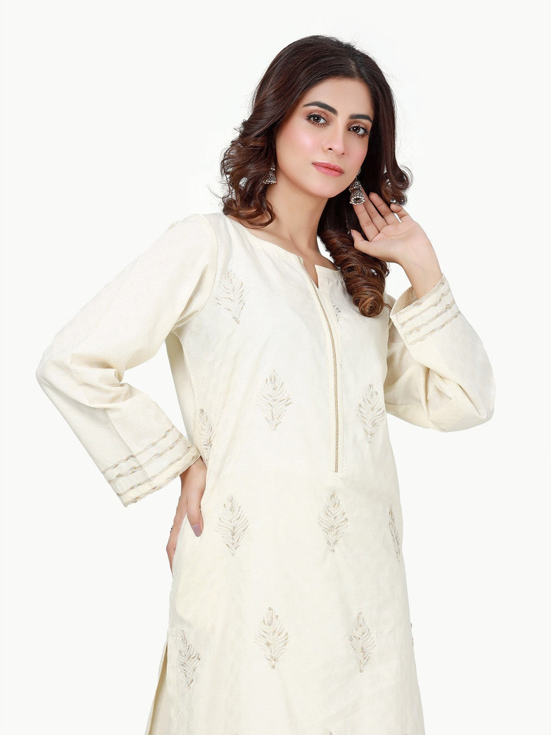 Pret 1Pc Embroidered Dobby Shirt - EWTKE23-68194S