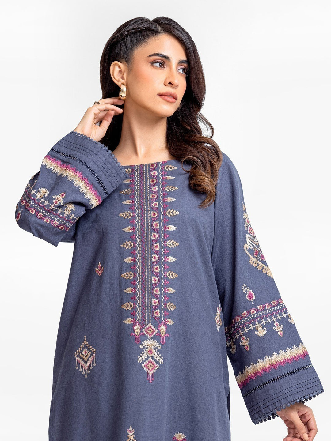 Pret 2Pc Embroidered Khaddar Shirt Trouser - EWTKE23-68662ST