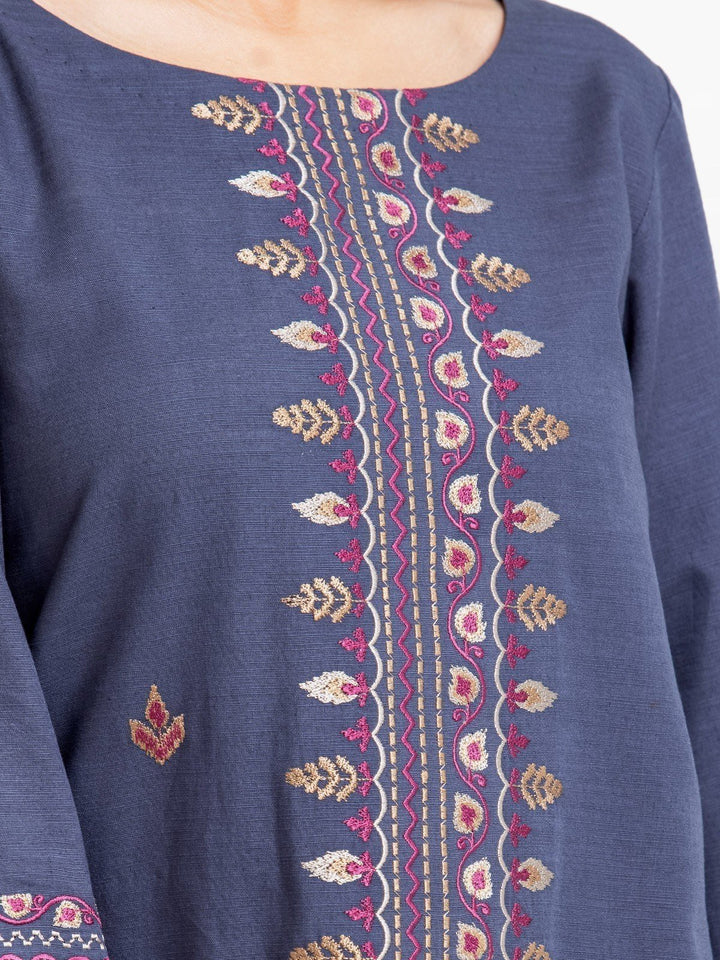 Pret 2Pc Embroidered Khaddar Shirt Trouser - EWTKE23-68662ST