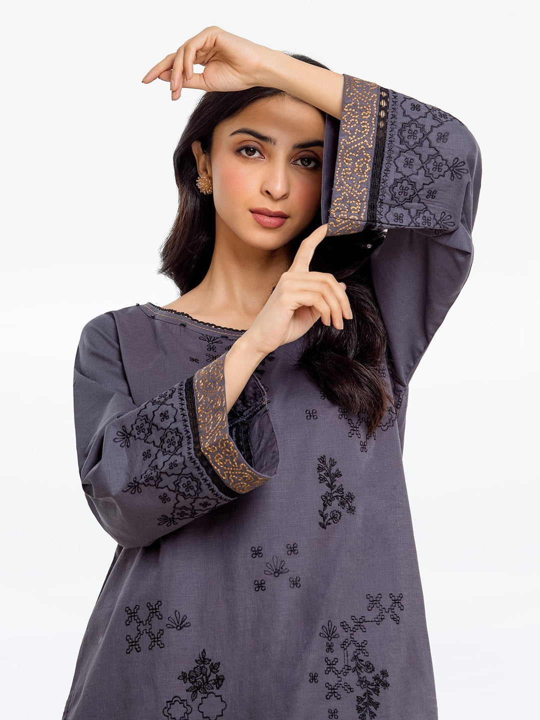 Pret 2Pc Embroidered Khaddar Shirt Trouser - EWTKE23-68728ST