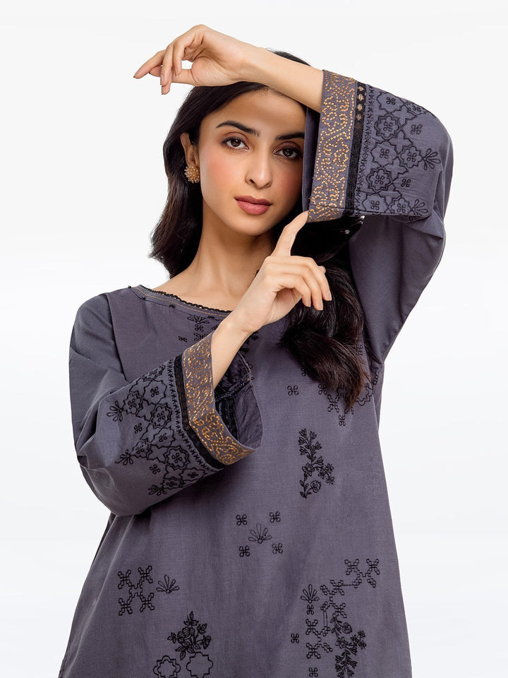 Pret 2Pc Embroidered Khaddar Shirt Trouser - EWTKE23-68728ST