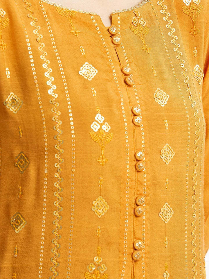 Pret 2Pc Embroidered Raw Silk Shirt Trouser - EWTKE23-68751ST