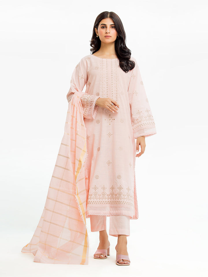 Pret 3Pc Embroidered Khaddar Suit - EWTKE23-68794-3P