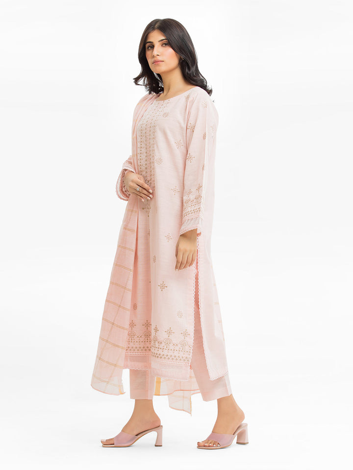 Pret 3Pc Embroidered Khaddar Suit - EWTKE23-68794-3P