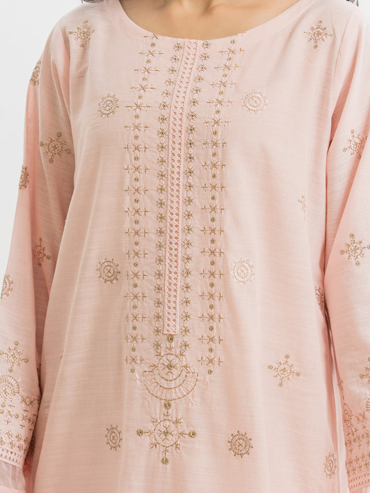 Pret 3Pc Embroidered Khaddar Suit - EWTKE23-68794-3P