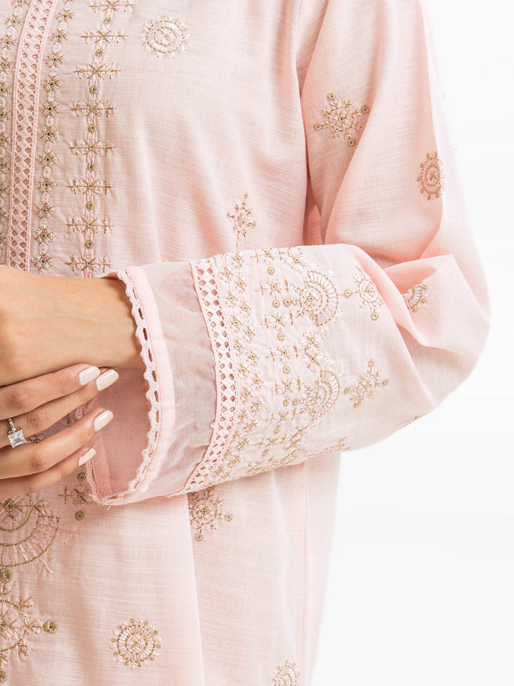 Pret 3Pc Embroidered Khaddar Suit - EWTKE23-68794-3P