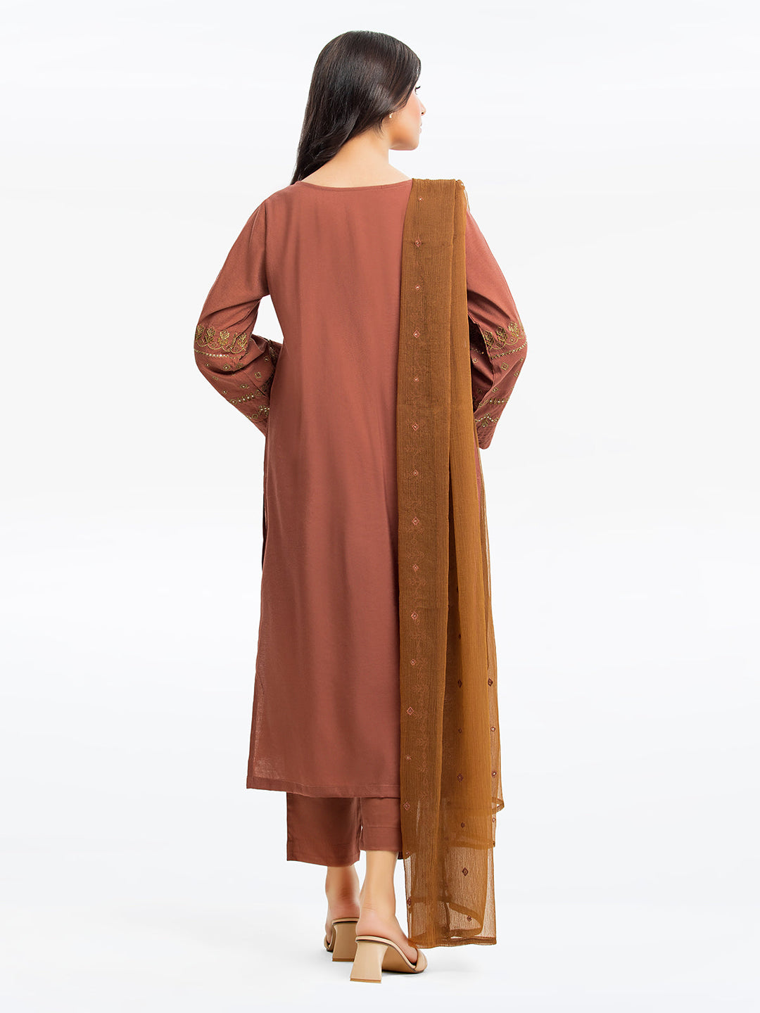 Pret 3Pc Embroidered Cotton Net Suit - EWTKE23-68798