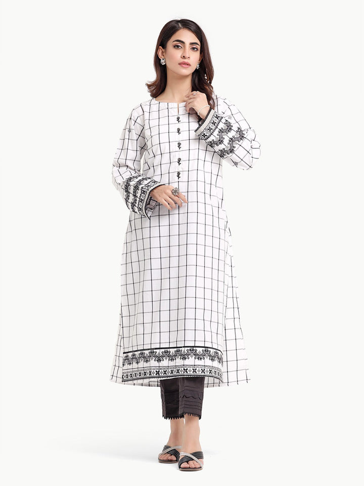 Pret 1Pc Embroidered Cotton Shirt - EWTKE23-69177