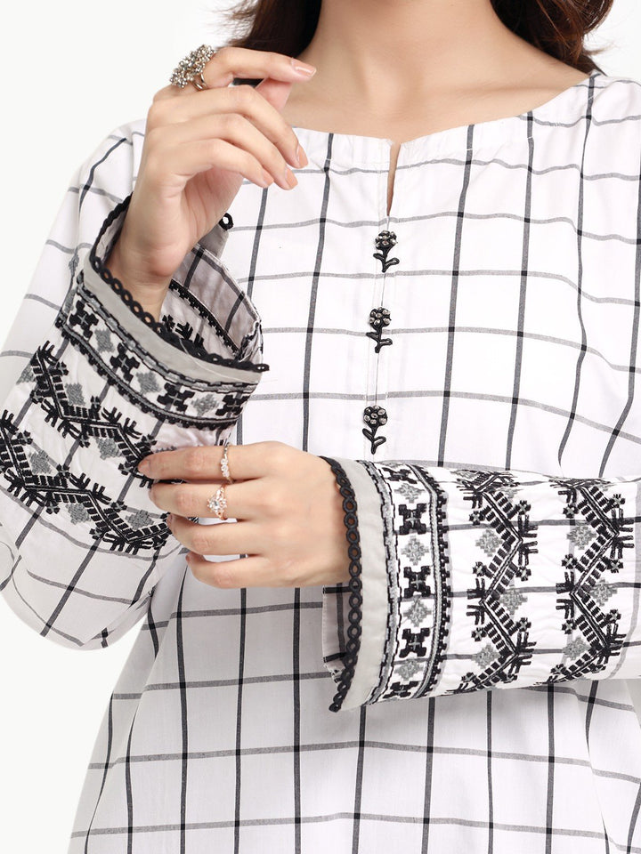 Pret 1Pc Embroidered Cotton Shirt - EWTKE23-69177