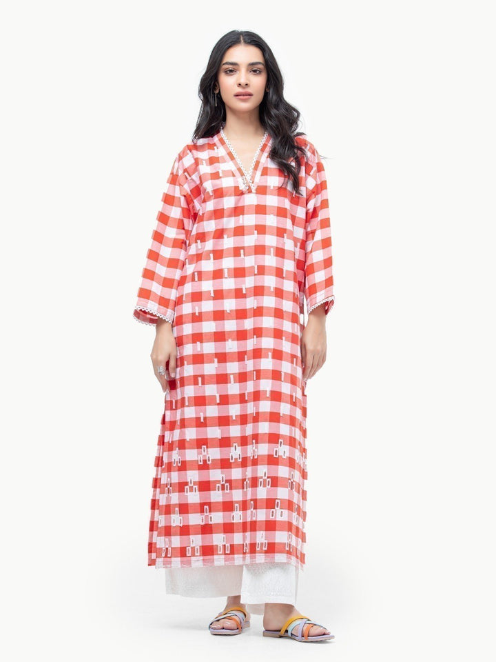 Pret 1Pc Embroidered Cotton Shirt - EWTKE23-69226
