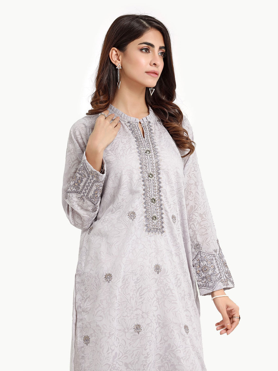 Pret 1Pc Embroidered Lawn Shirt - EWTKE23-69231