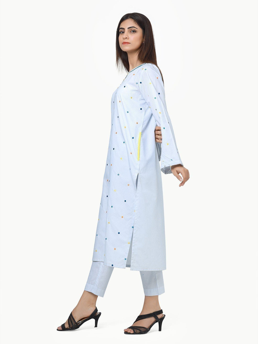 Pret 2Pc Embroidered Polyester Shirt Trouser - EWTKE23-69248ST