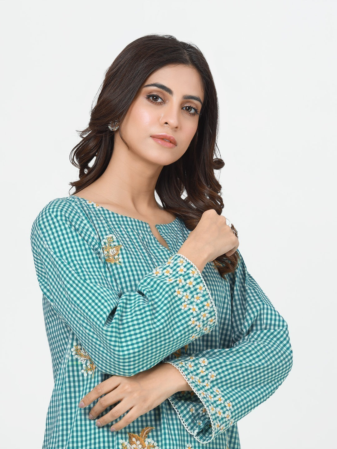 Pret 1Pc Embroidered Cotton Shirt - EWTKE23-69293S