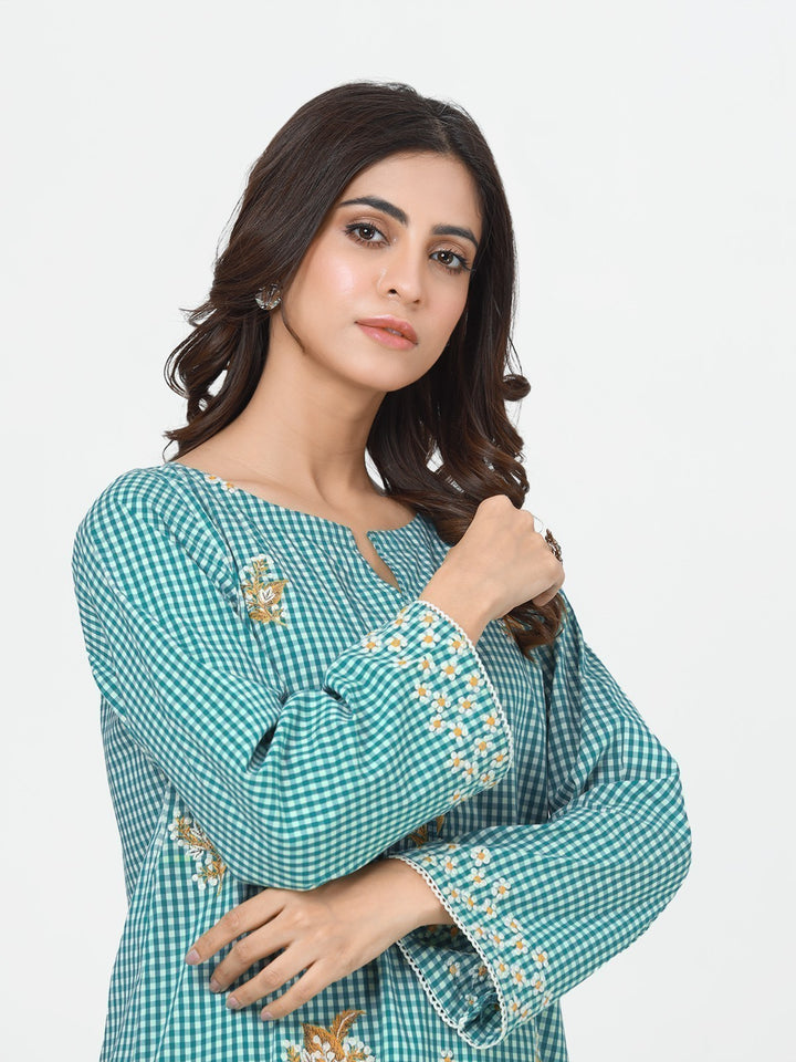 Pret 1Pc Embroidered Cotton Shirt - EWTKE23-69293S