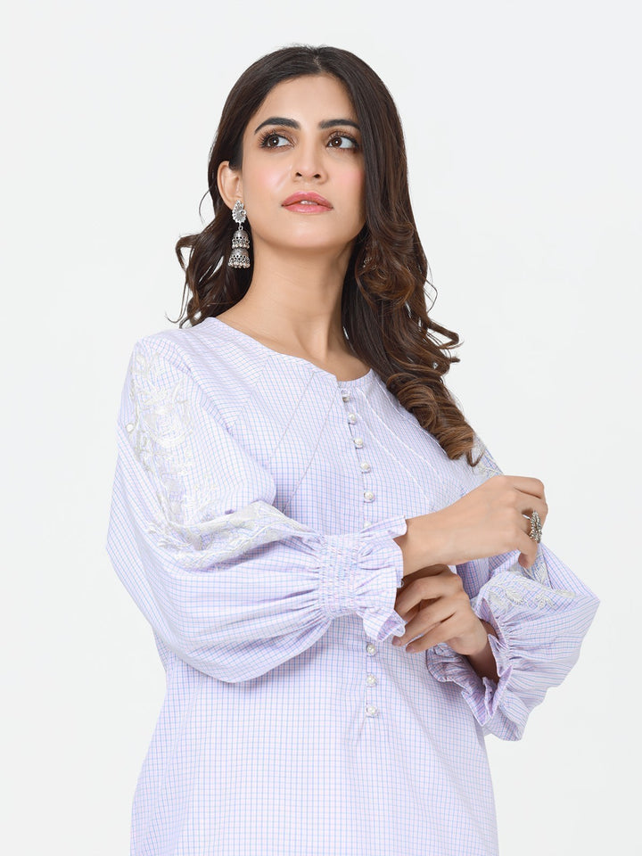 Pret 1Pc Embroidered Cotton Shirt - EWTKE23-69305S