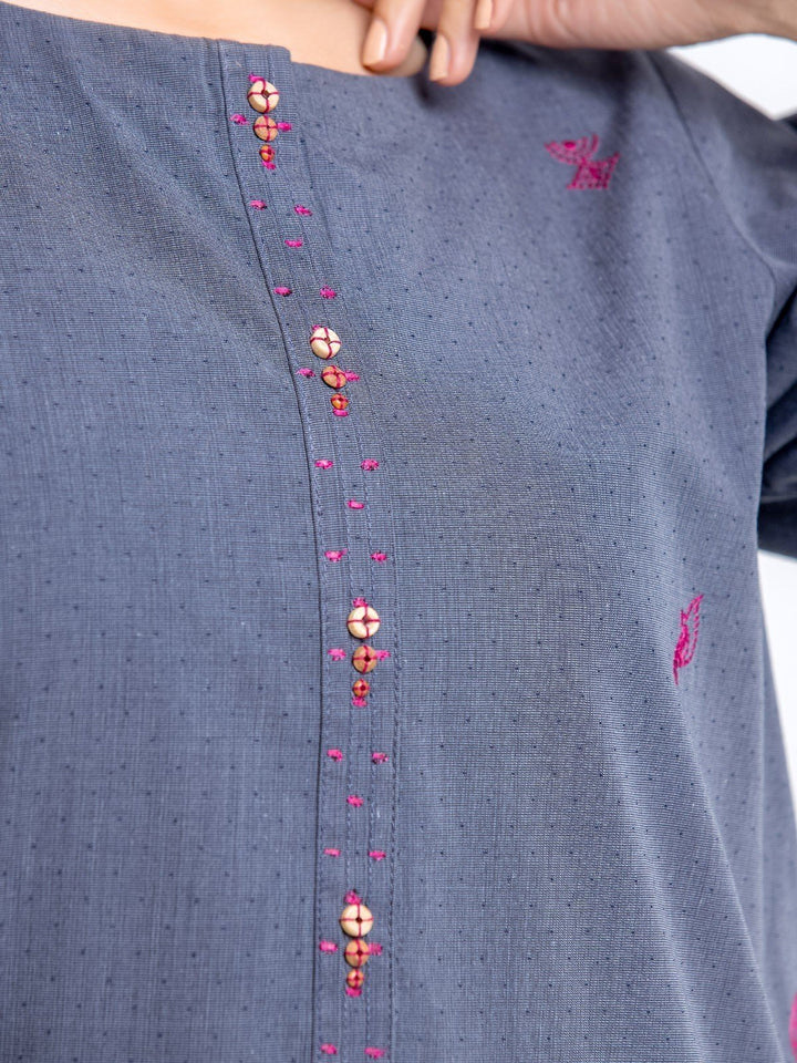 Pret 1Pc Embroidered Cotton Shirt - EWTKE23-69307