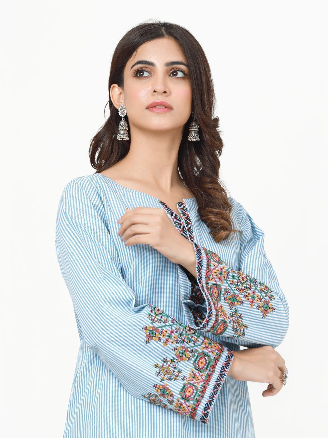 Pret 1Pc Embroidered Cotton Shirt - EWTKE23-69309S