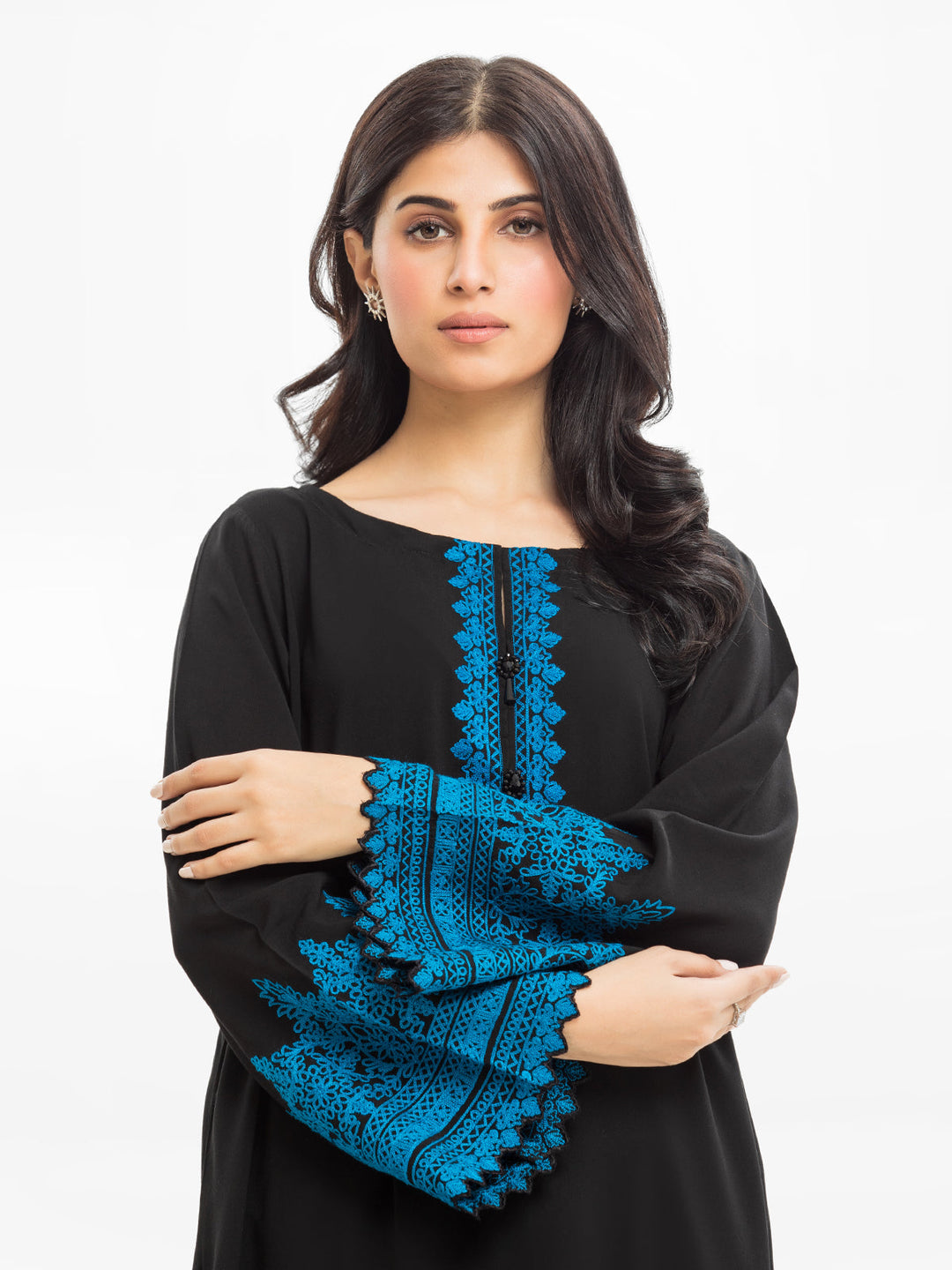 Pret 1Pc Embroidered Viscose Shirt - EWTKE23-69313